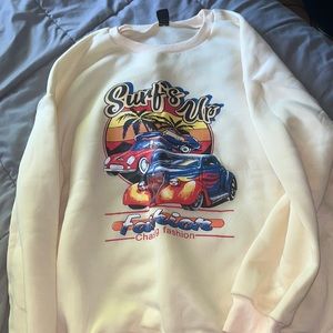Vintage surfs up crew neck
